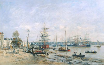 Bordeaux - Quay and Port by Eugene Louis Boudin